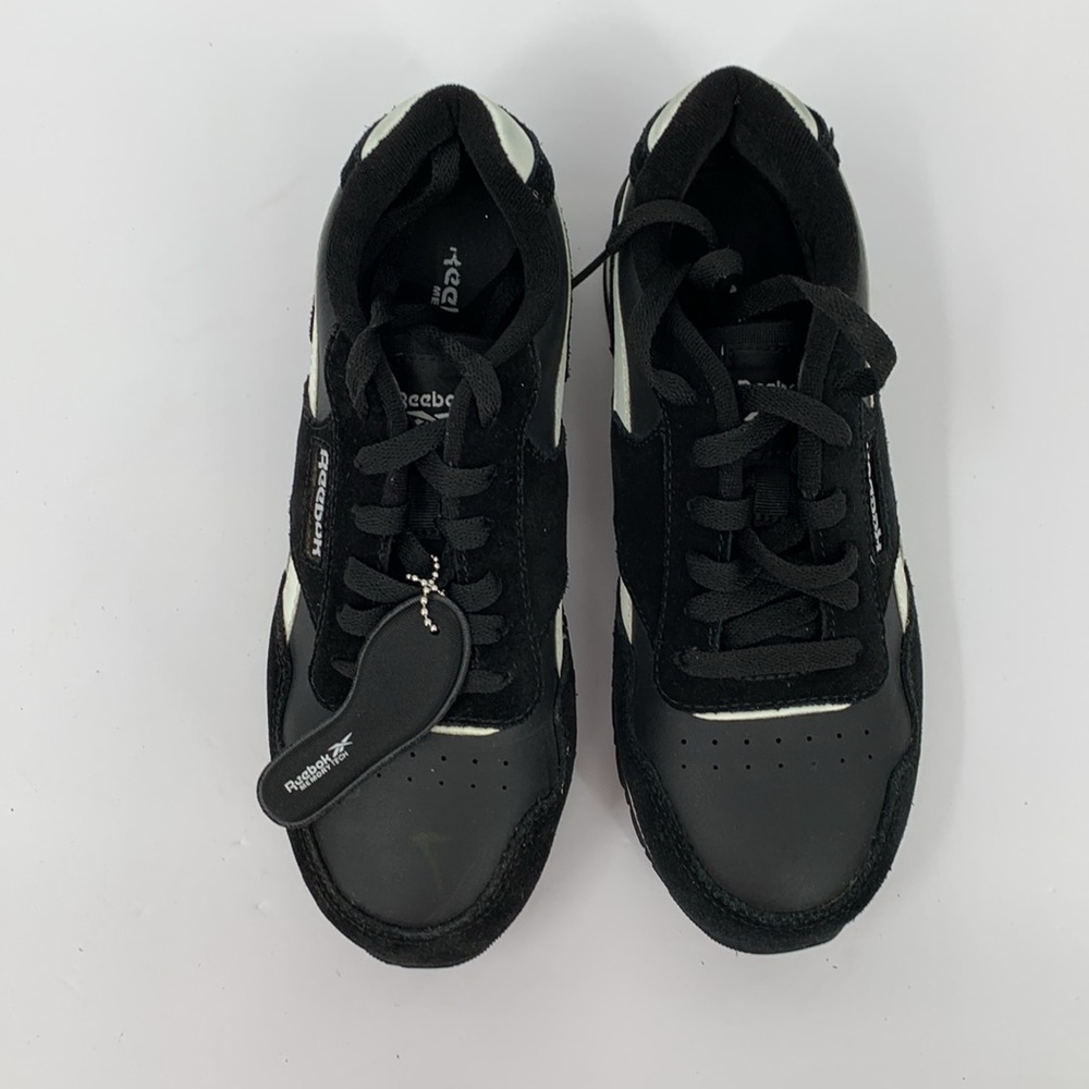 Reebok Harman Work sneakers black leather composite safety toe lace tie women 7 - Picture 3 of 7